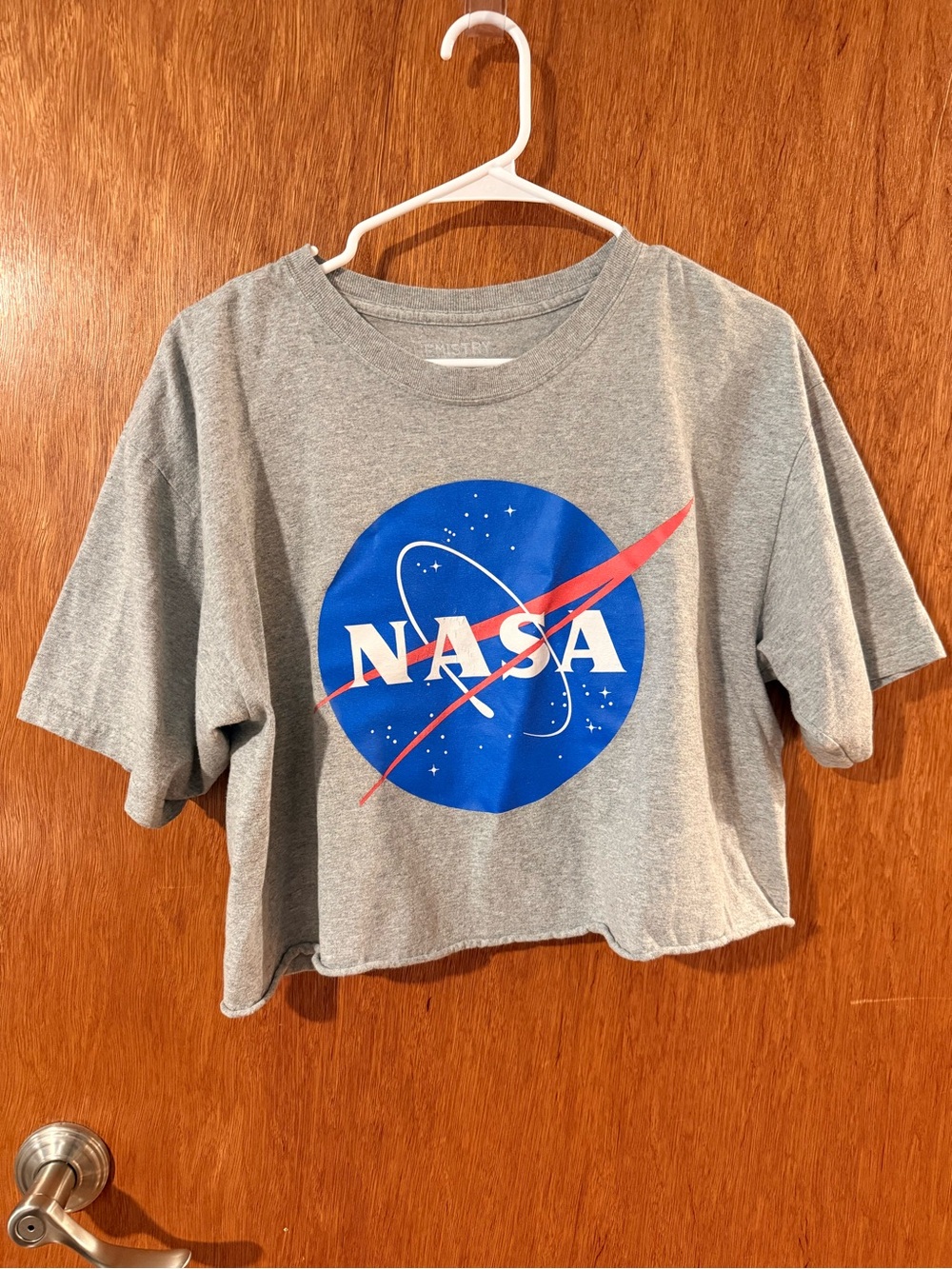 Chemistry NASA Graphic Tee - Gray with Blue & Red Logo